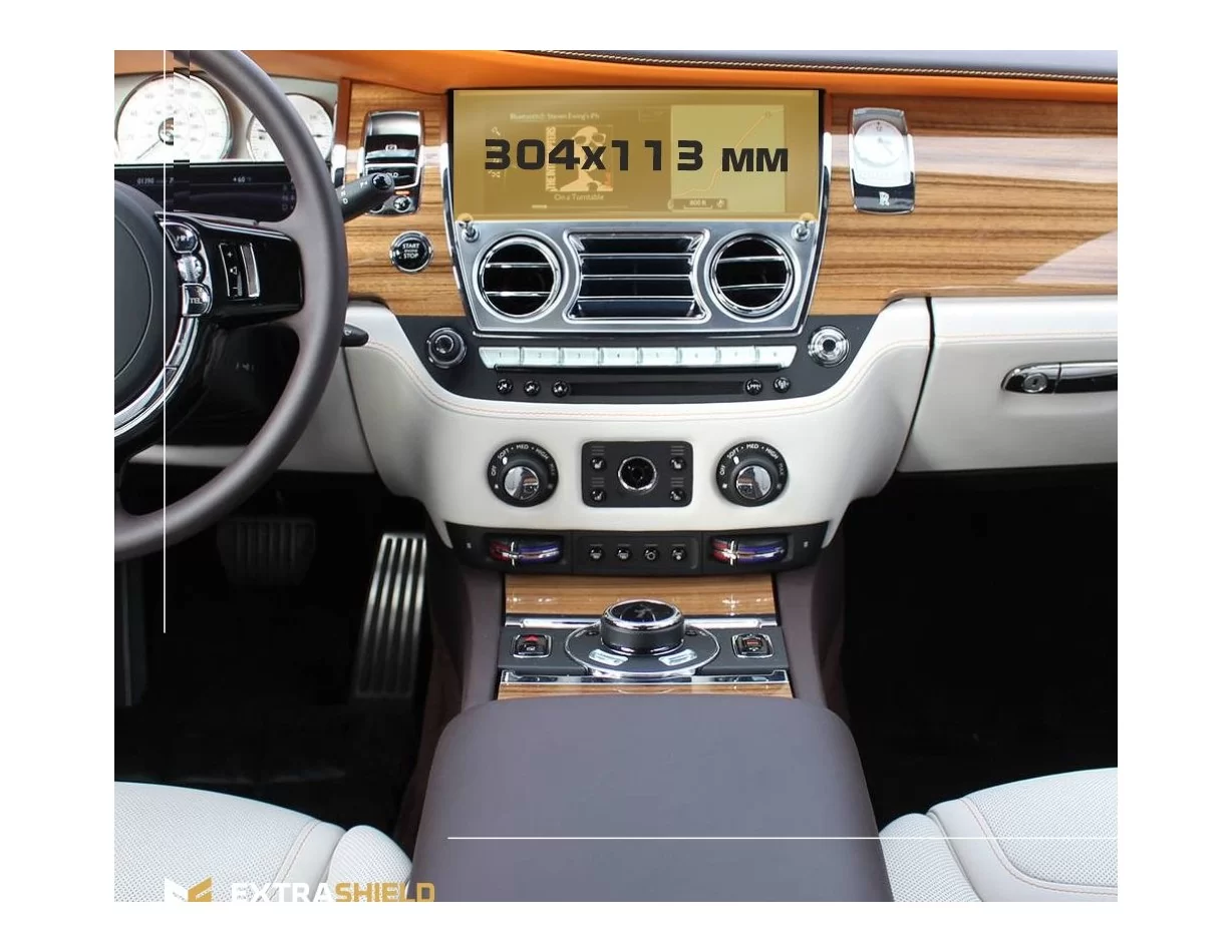 Rolls-Royce Ghost 2020 - Present Multimedia 8,8" ExtraShield Screeen Protector - 1 - Interior Dash Trim Kit