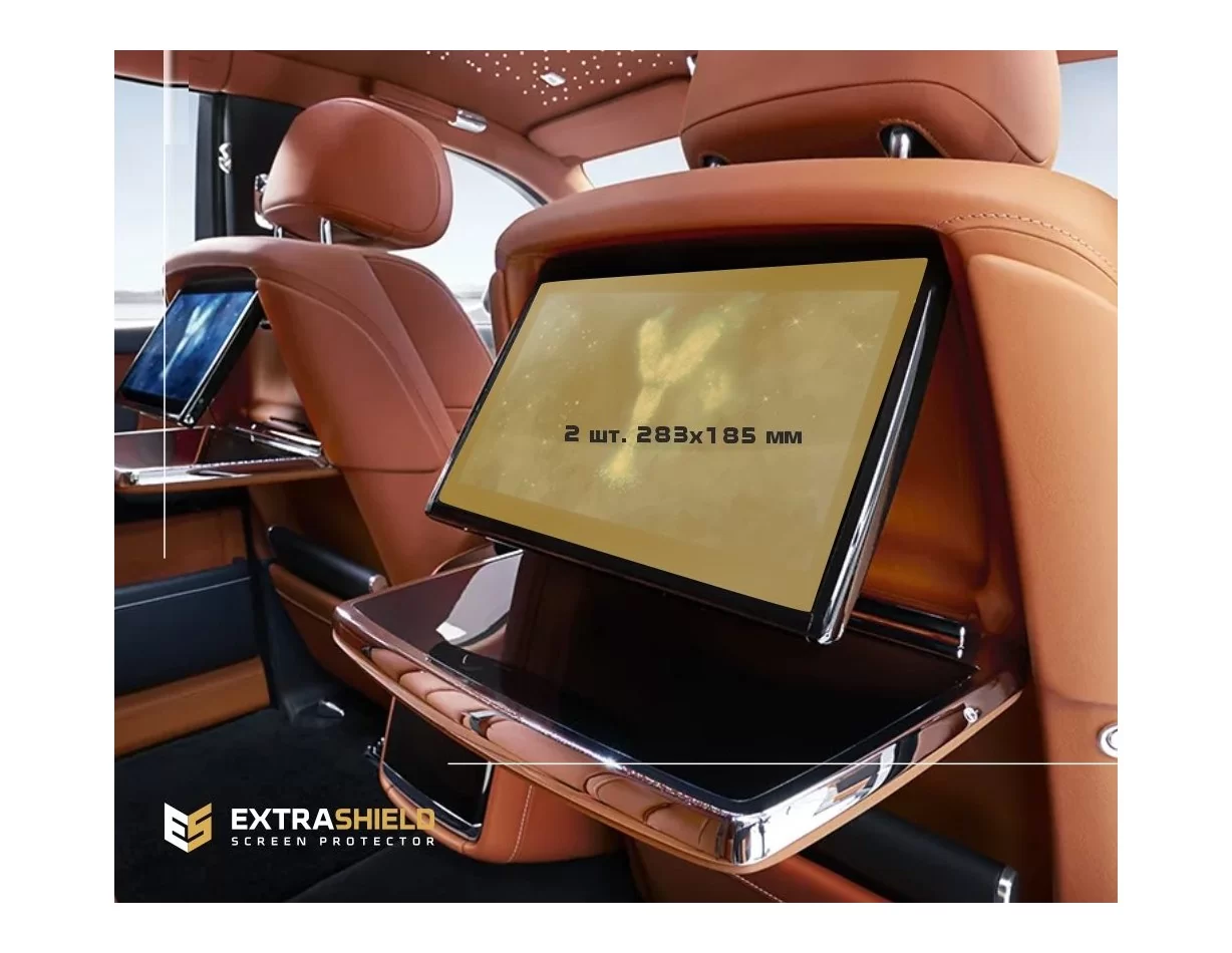 Rolls-Royce Phantom 2017 - Present Passenger monitors (2pcs,) 15" ExtraShield Screeen Protector - 1 - Interior Dash Trim Kit