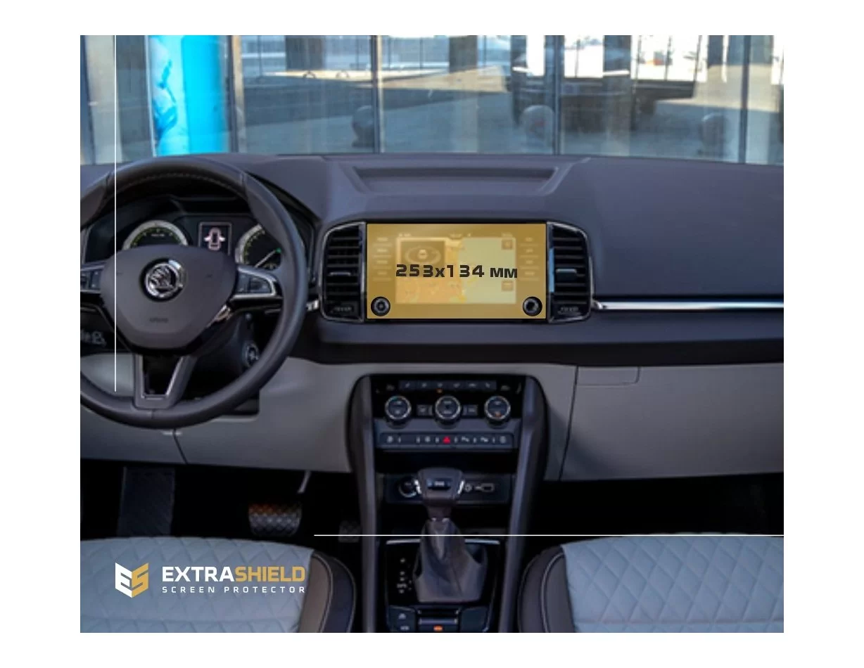 Skoda Karoq (NU7) 2016 - Present Multimedia Bolero 8" ExtraShield Screeen Protector - 1 - Interior Dash Trim Kit
