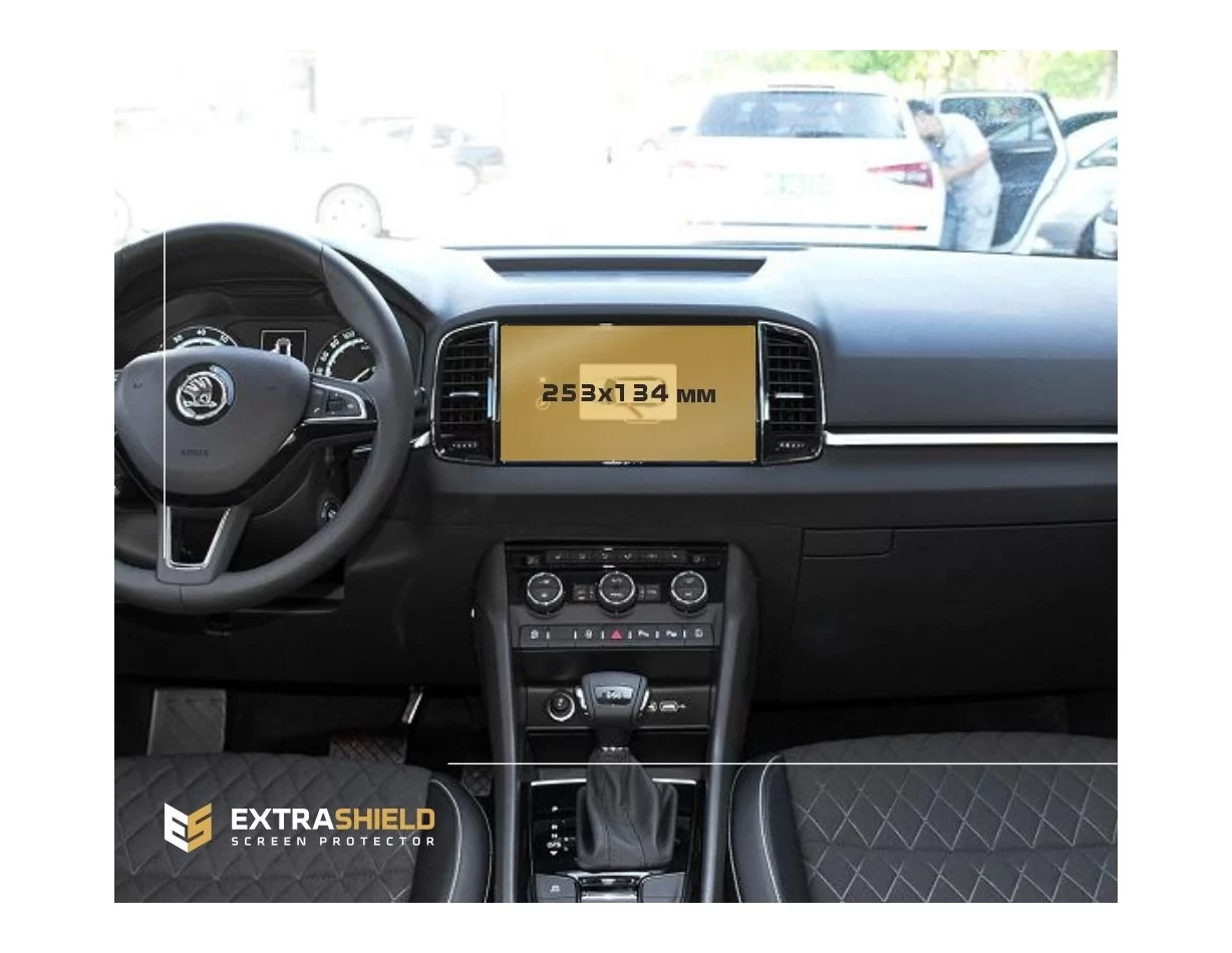 Skoda Karoq (NU7) 2016 - Present Multimedia Columbus 9,2" ExtraShield Screeen Protector - 1 - Interior Dash Trim Kit