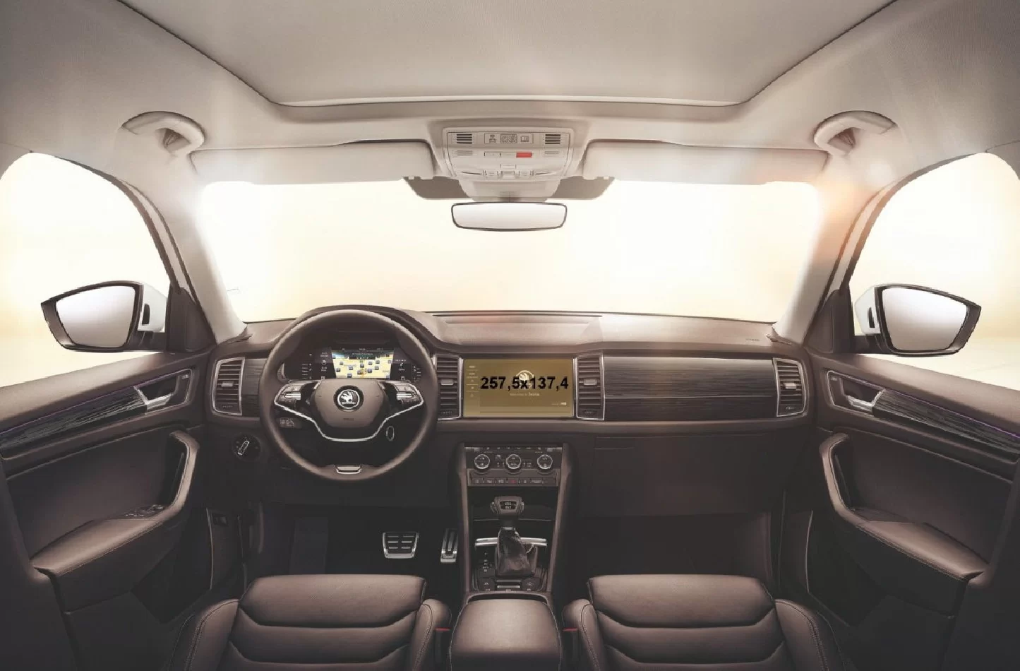 Skoda Kodiaq (NS7) 2016 - Present Multimedia Columbus 9,2" ExtraShield Screeen Protector - 1 - Interior Dash Trim Kit