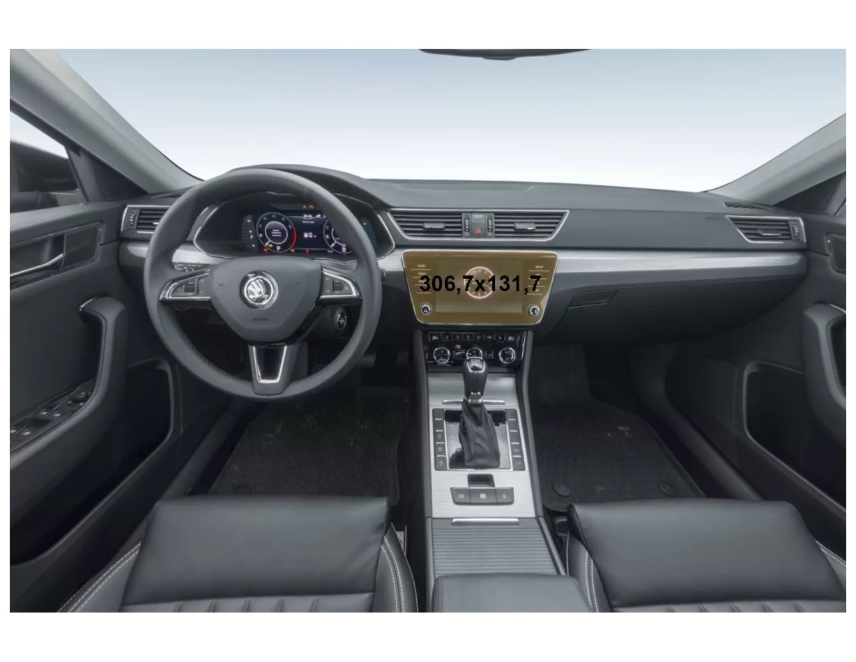 Skoda Superb (B8) 2015 - Present Multimedia Bolero 8" ExtraShield Screeen Protector - 1 - Interior Dash Trim Kit
