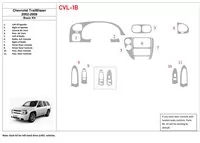 Chevrolet Trail Blazer 2002-UP Basic Set Interior BD Dash Trim Kit - 1 - Interior Dash Trim Kit Chevrolet Trail Blazer 2002-UP Basic Set Interior BD Dash Trim Kit - 1 - Interior Dash Trim Kit