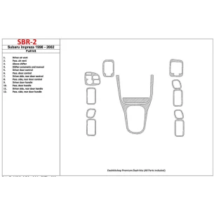 Subaru Impreza 1996-2001 Full Set Interior BD Dash Trim Kit