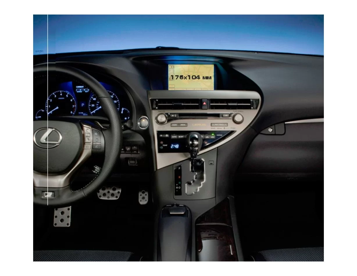 Lexus RX 2012 - 2015 Multimedia 8" ExtraShield Screeen Protector - 1 - Interior Dash Trim Kit