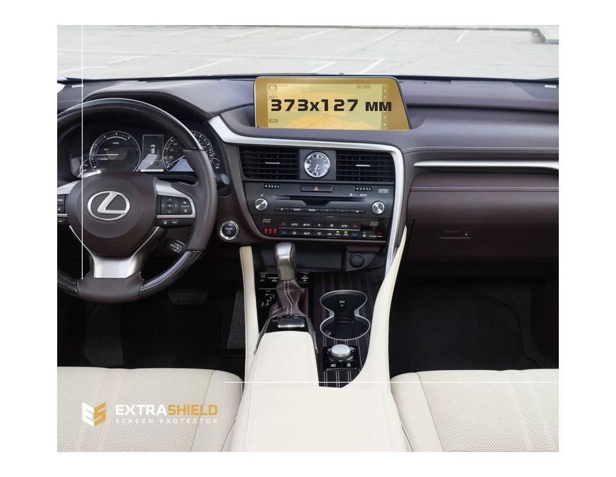 Lexus RX 2015 - 2019 Multimedia 12,3" ExtraShield Screeen Protector - 1 - Interior Dash Trim Kit
