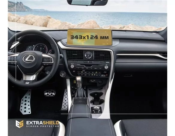 Lexus RX 2019 - Present Multimedia 12,3" ExtraShield Screeen Protector - 1 - Interior Dash Trim Kit