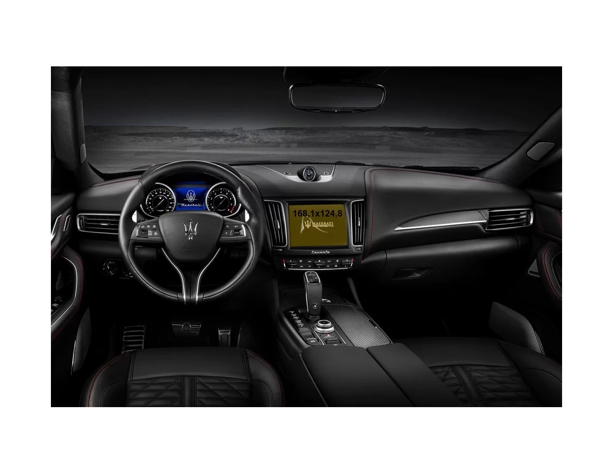 Maserati Levante 2016 - Present Multimedia 8,4" ExtraShield Screeen Protector - 1 - Interior Dash Trim Kit