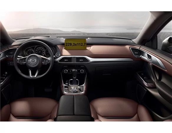 Mazda CX-9 2015 - 2020 Multimedia 8" ExtraShield Screeen Protector - 1 - Interior Dash Trim Kit