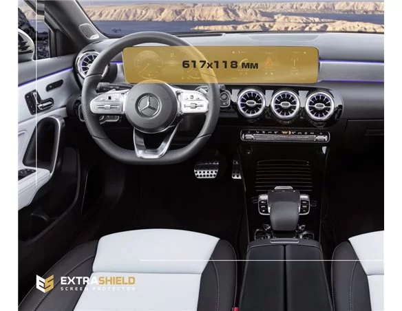 Mercedes-Benz A-class (W177/V177) 2018 - Present Digital Speedometer + Multimedia 10,25" ExtraShield Screeen Protector - 1 - Int