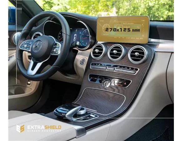 Mercedes-Benz C-class (W205/C205/A205) 2018 - Present Multimedia 10,3" ExtraShield Screeen Protector - 1 - Interior Dash Trim Ki