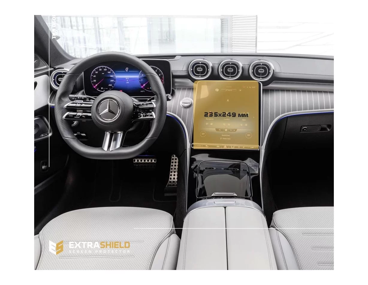 Mercedes-Benz C-class (S206/W206) 2021 - Present Full color LCD monitor 11.9" Touch Screen ExtraShield Screeen Protector - 1 - I