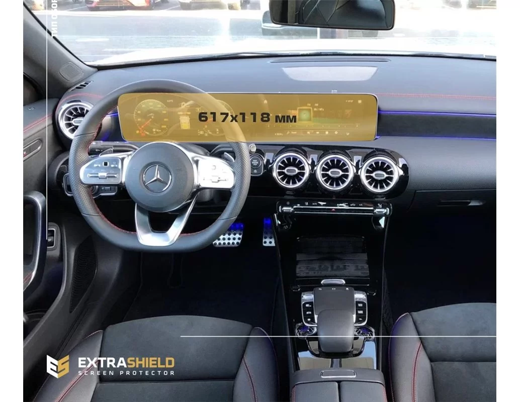 Mercedes-Benz CLA (C118) 2019 - Present Digital Speedometer + Multimedia 10,25" ExtraShield Screeen Protector - 1 - Interior Das