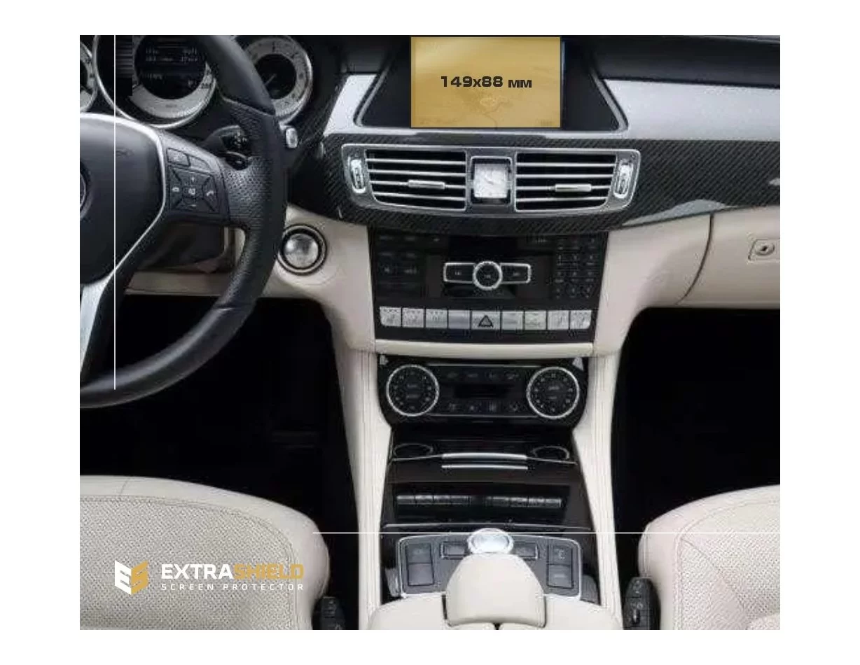 Mercedes-Benz CLS (C218/X218) 2010-2014 Multimedia 5,8" ExtraShield Screeen Protector - 1 - Interior Dash Trim Kit