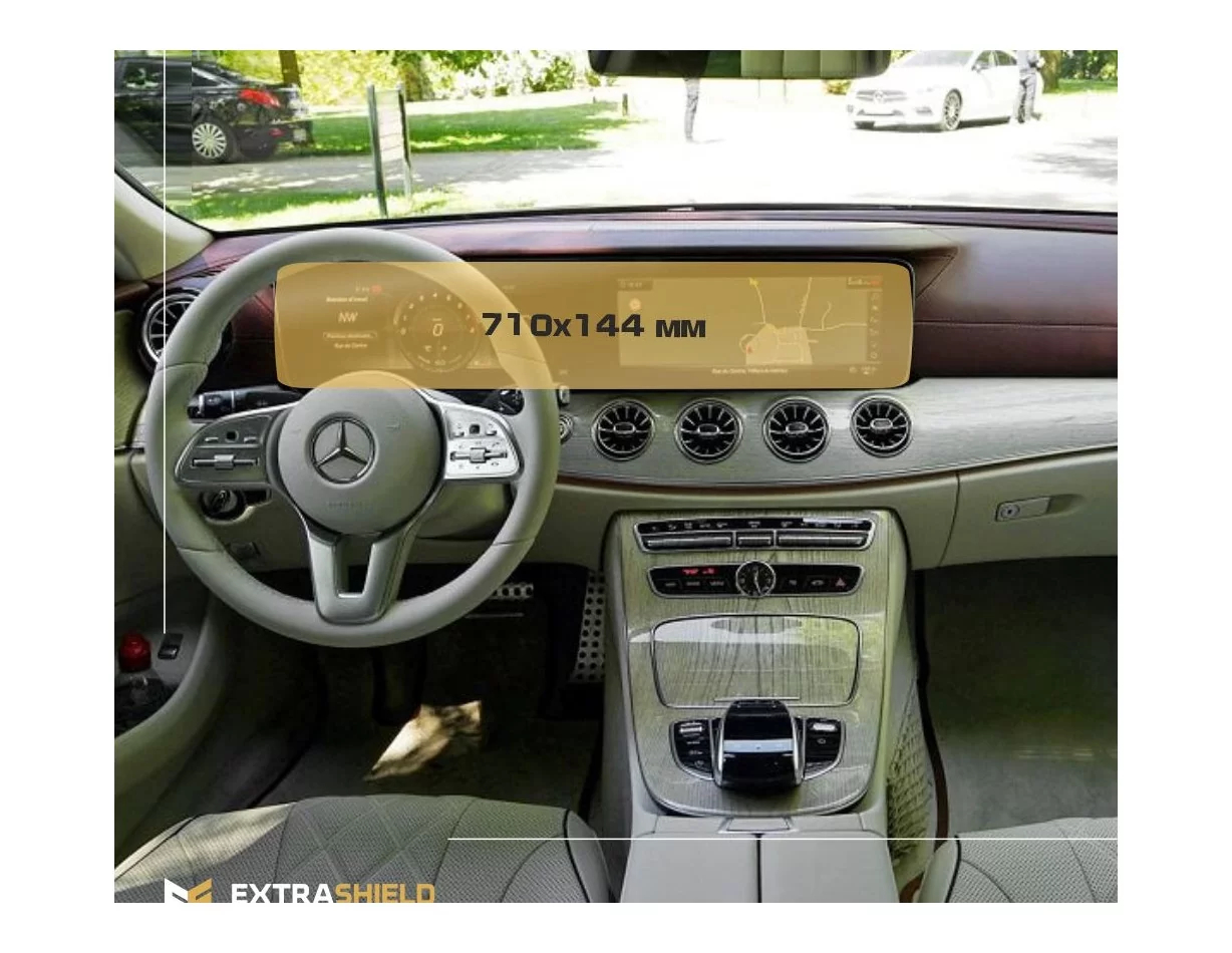 Mercedes-Benz CLS (C257) 2017 - Present Digital Speedometer + Multimedia 12,3" ExtraShield Screeen Protector - 1 - Interior Dash