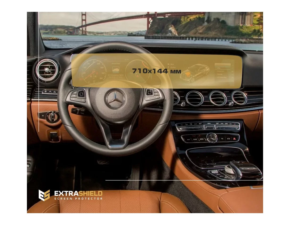 Mercedes-Benz E-class (S213/C238/A238/W213) 2016 - Present Digital Speedometer + Multimedia 12,3" ExtraShield Screeen Protector 