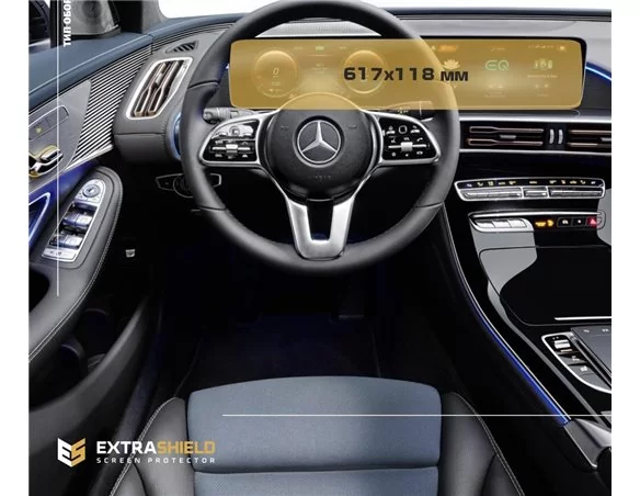 Mercedes-Benz EQC (N293) 2020 - Present Digital Speedometer + Multimedia 12,3" ExtraShield Screeen Protector - 1 - Interior Dash