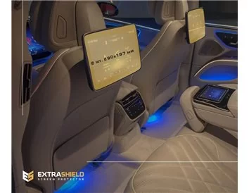 Mercedes-Benz EQS 2020 - Present Passenger monitors (2pcs,) 10,2" ExtraShield Screeen Protector - 1 - Interior Dash Trim Kit