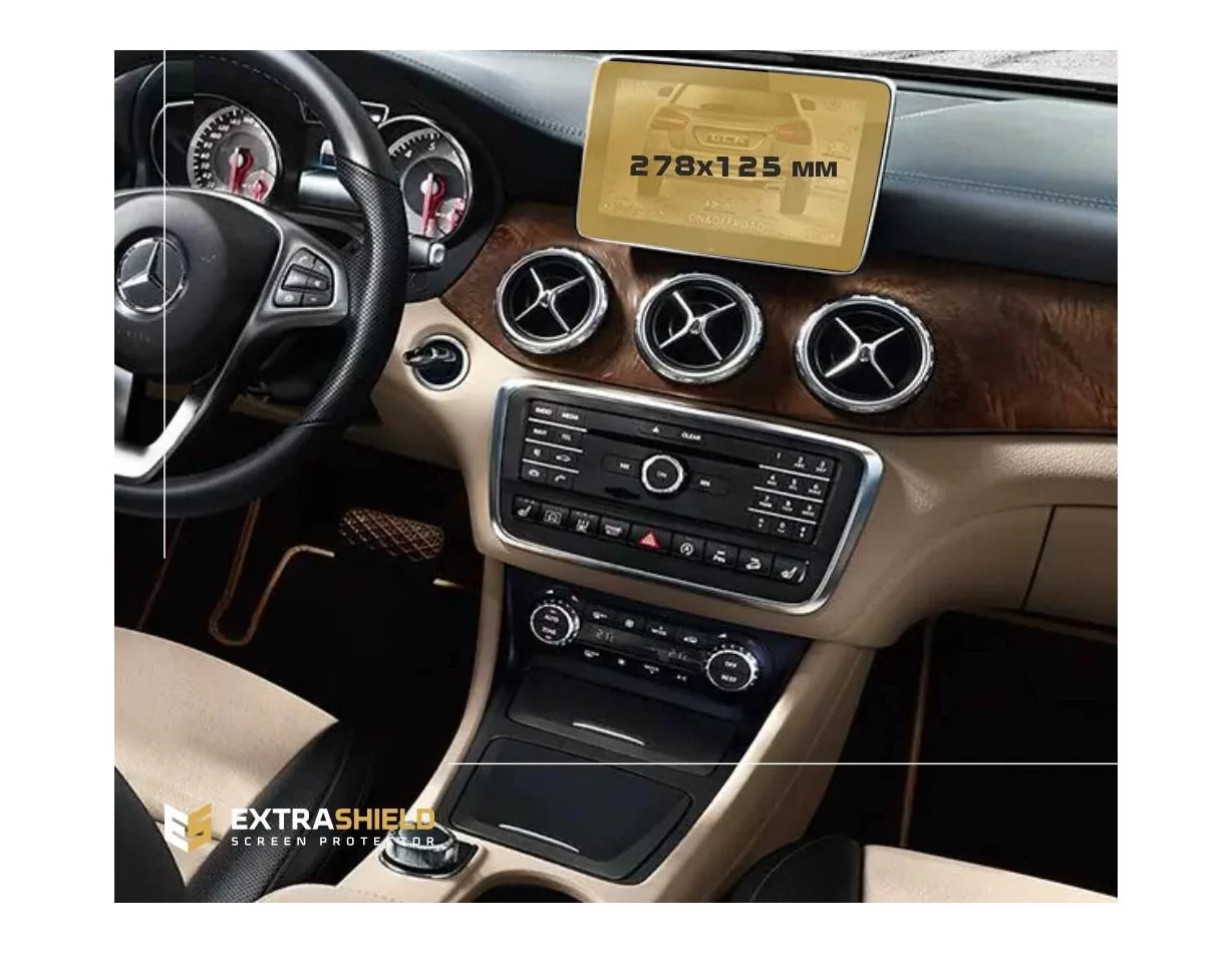 Mercedes-Benz GLA (X156) 2013 - 2017 Multimedia 10,3" ExtraShield Screeen Protector - 1 - Interior Dash Trim Kit