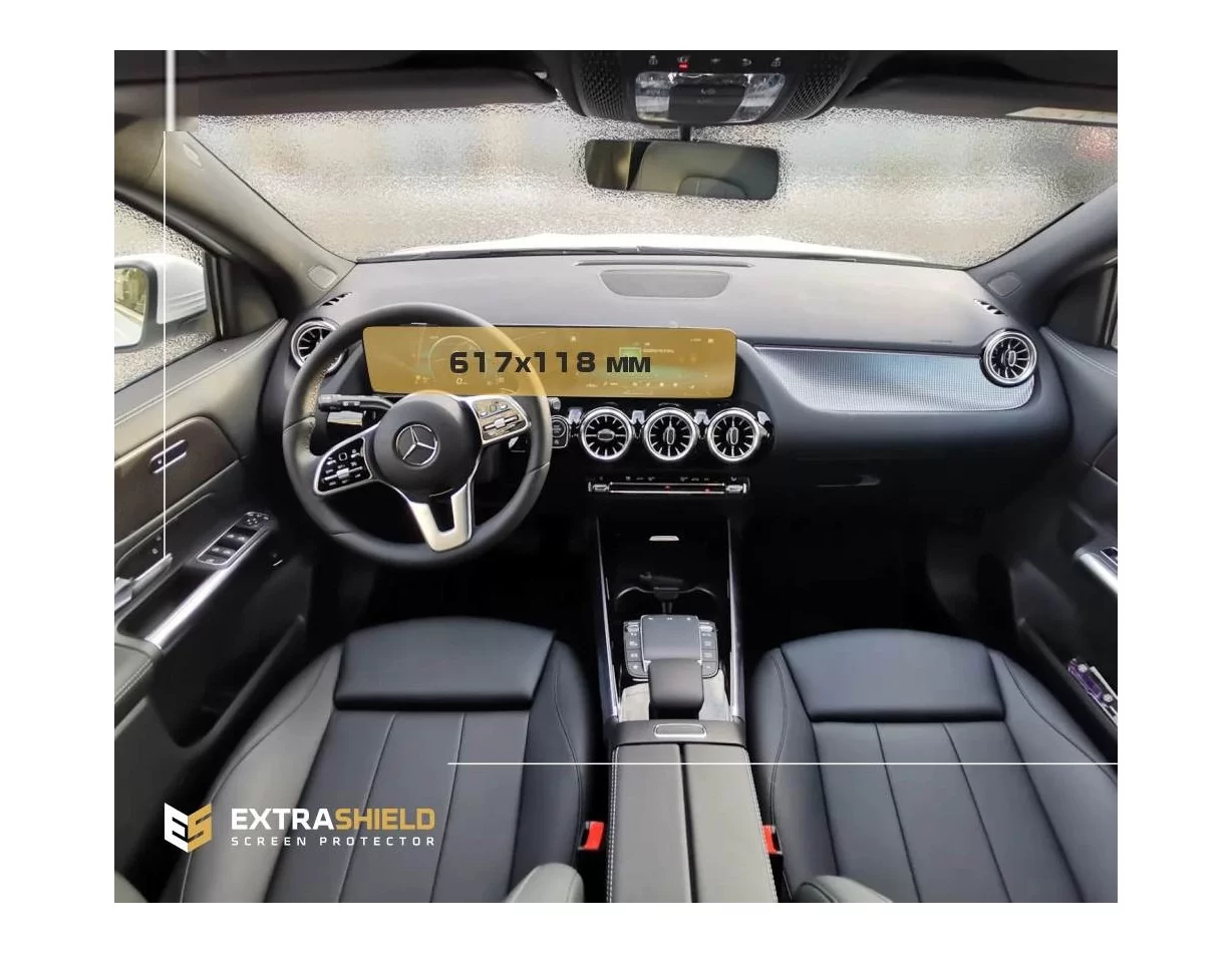 Mercedes-Benz GLA (H247) 2019 - Present Digital Speedometer + Multimedia 10,25" ExtraShield Screeen Protector - 1 - Interior Das