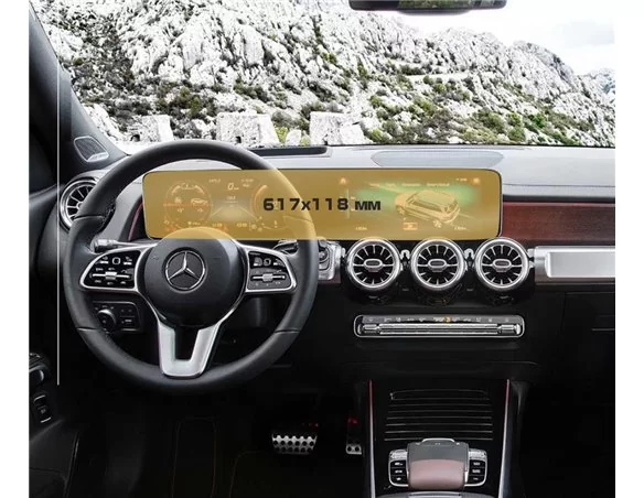Mercedes-Benz GLB (X247) 2019 - Present Digital Speedometer + Multimedia 10,25" ExtraShield Screeen Protector - 1 - Interior Das