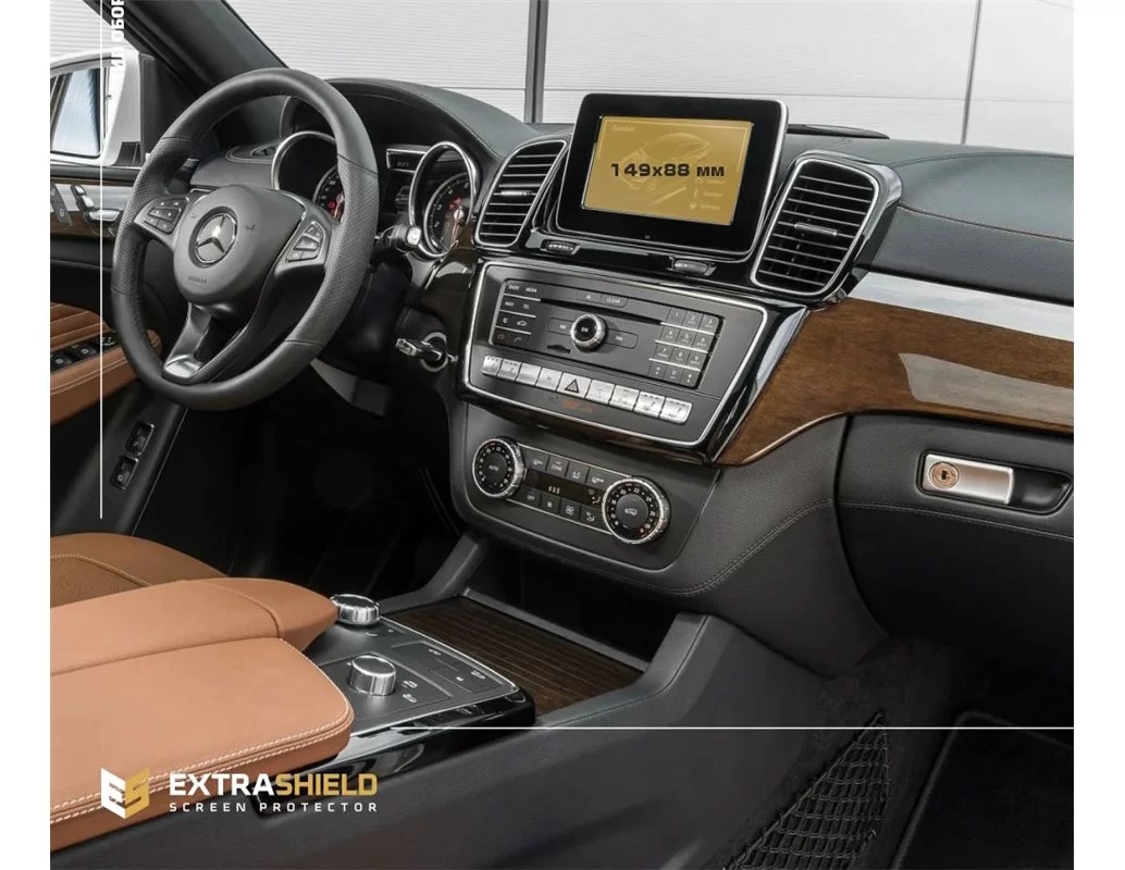 Mercedes-Benz GLE (W166) 2015 - 2019 Multimedia 5,8" ExtraShield Screeen Protector - 1 - Interior Dash Trim Kit