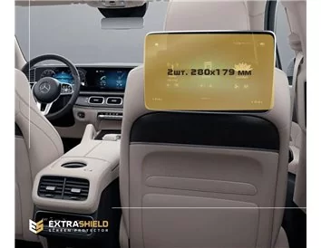 Mercedes-Benz GLS (W167) 2019 - Present Passenger monitors (2pcs,) 10,2" ExtraShield Screeen Protector - 1 - Interior Dash Trim 