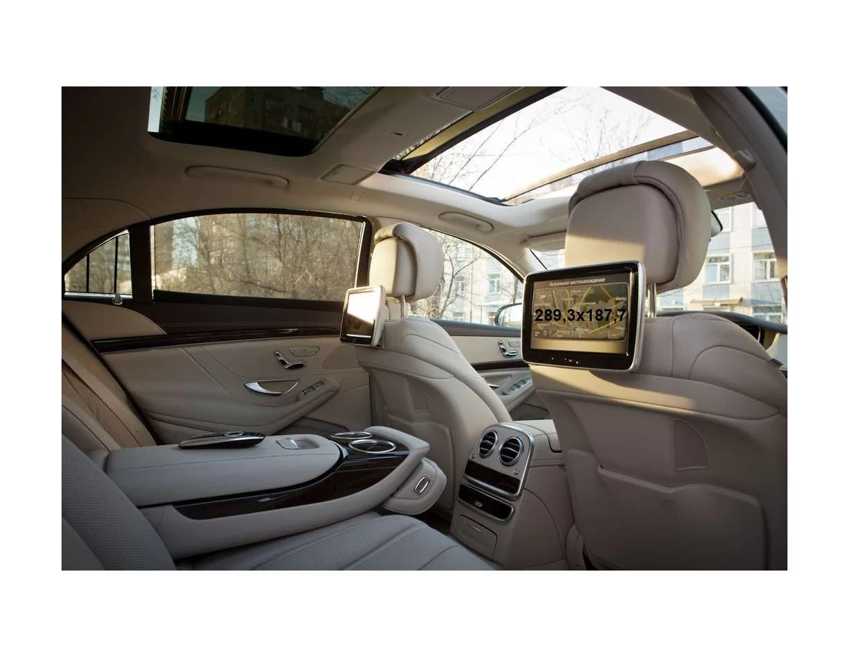 Mercedes-Benz S-class (W222/X222/C217/A217) 2013-2020 Passenger monitors (2pcs,) 10,2" ExtraShield Screeen Protector - 1 - Inter