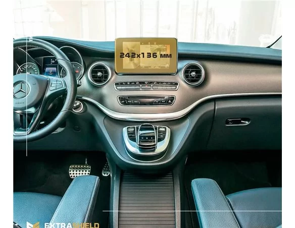 Mercedes-Benz V-class (W447) 2014 - Present Multimedia 7" ExtraShield Screeen Protector - 1 - Interior Dash Trim Kit