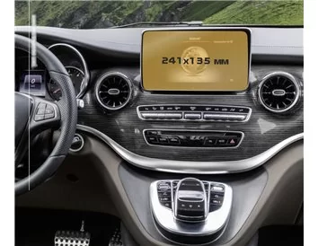 Mercedes-Benz V-class (W447) 2019 - Present Multimedia ExtraShield Screeen Protector - 1 - Interior Dash Trim Kit