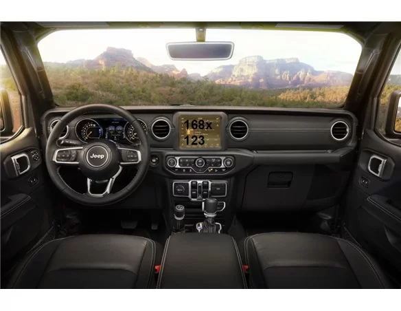 Jeep Grand Wagoneer 2021 - Present Passenger monitors (2pcs,) ExtraShield Screeen Protector - 1 - Interior Dash Trim Kit