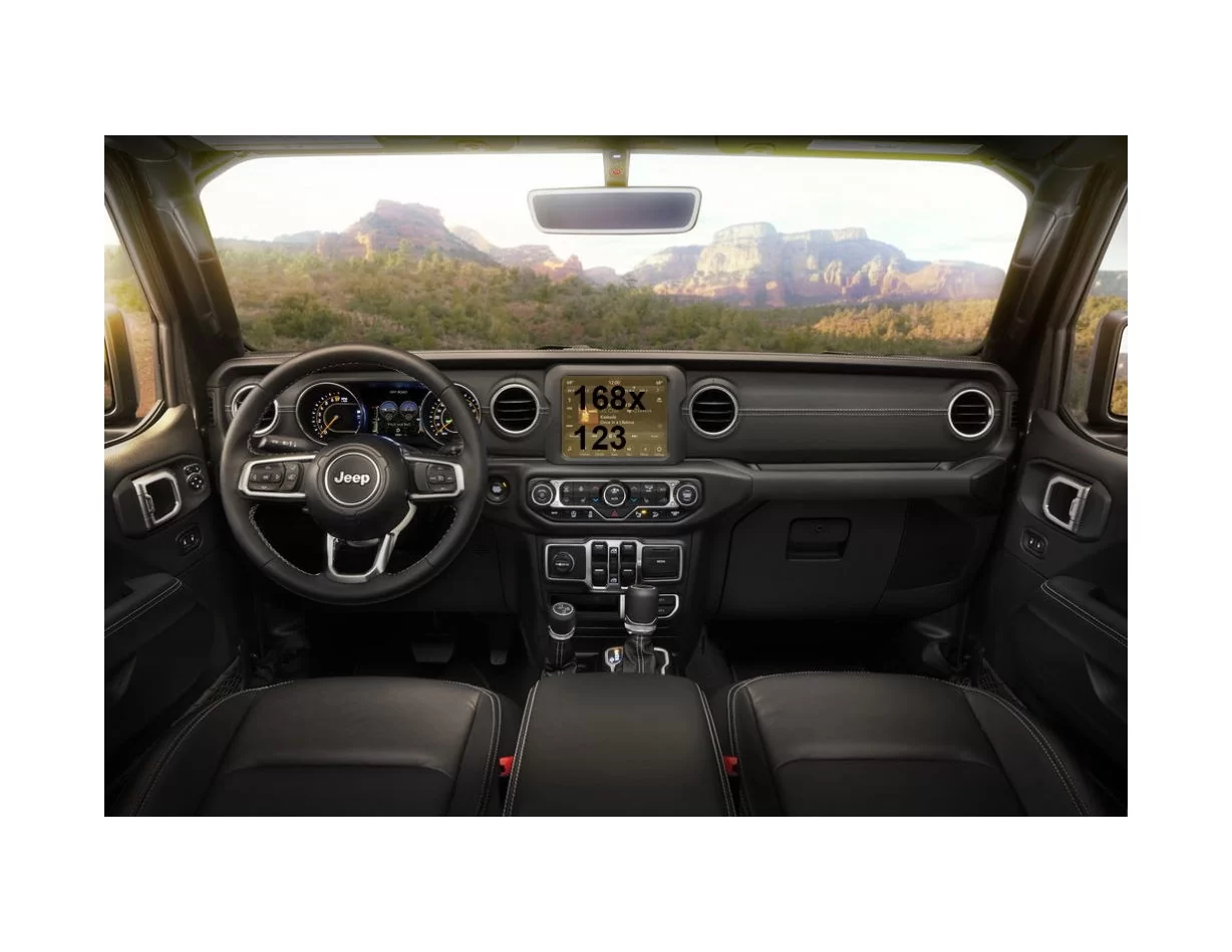 Jeep Grand Wagoneer 2021 - Present Passenger monitors (2pcs,) ExtraShield Screeen Protector - 1 - Interior Dash Trim Kit