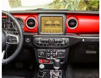 Jeep Wrangler Rubicon 2021 - Present Multimedia Uconnect 5,0 5" ExtraShield Screeen Protector - 1 - Interior Dash Trim Kit