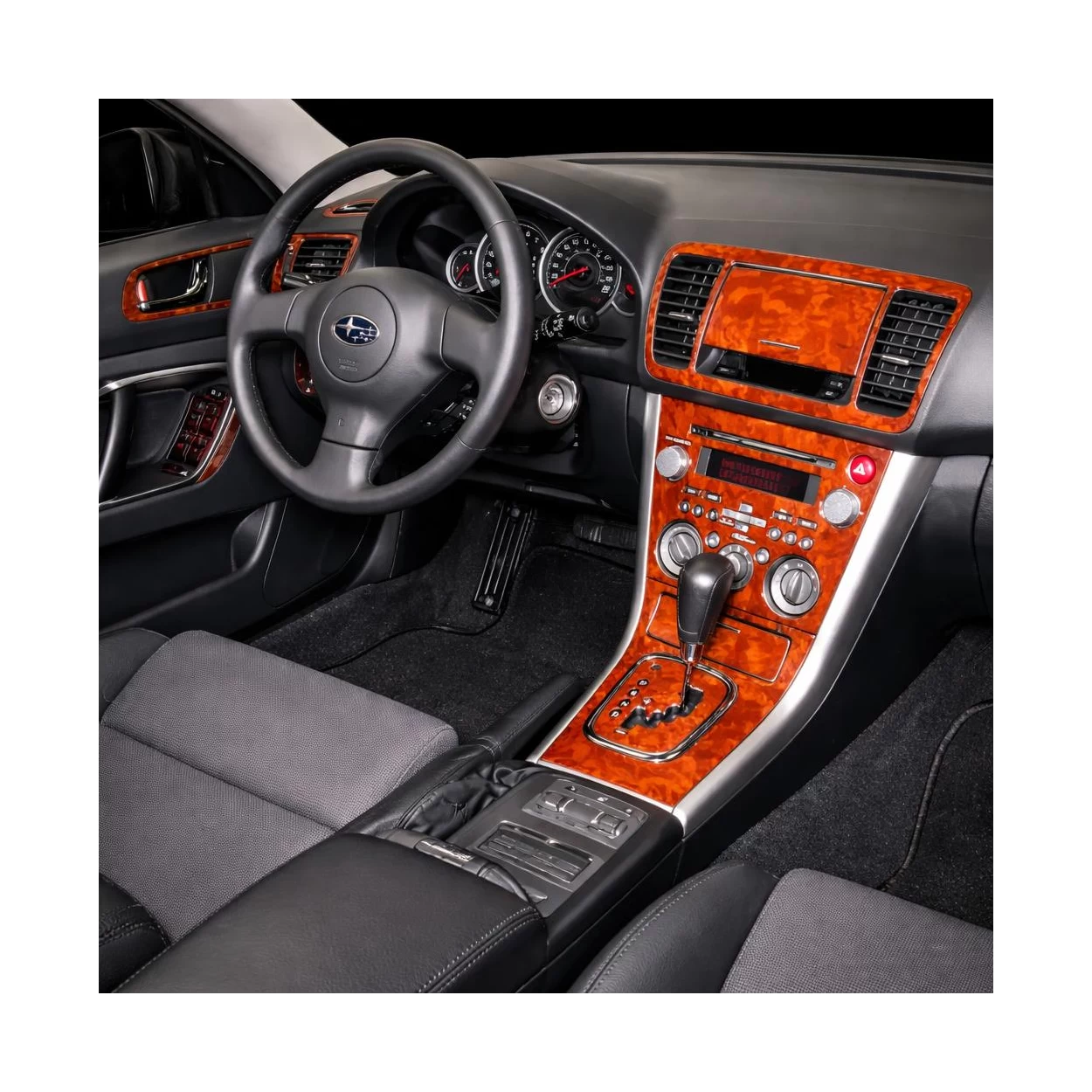 Subaru Legacy 2007-2009 Full Set, Automatic Gear, Manual Gearbox AC Interior BD Dash Trim Kit