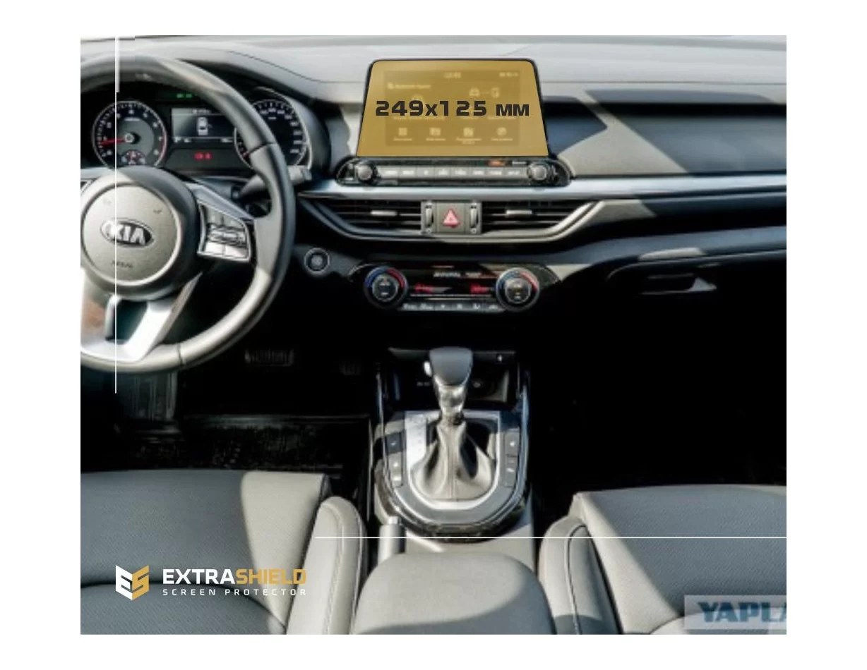 KIA Cerato 2018 - Present Multimedia 8" ExtraShield Screeen Protector - 1 - Interior Dash Trim Kit