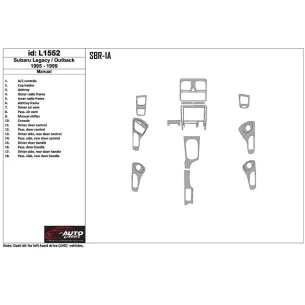 Subaru Legacy Outback 1995-1999 Manual Gearbox, 18 Parts set Interior BD Dash Trim Kit