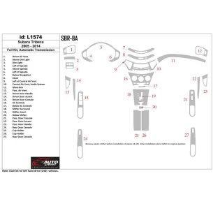 Subaru Tribeca 2006-UP Full Set, Automatic Gear Interior BD Dash Trim Kit 2