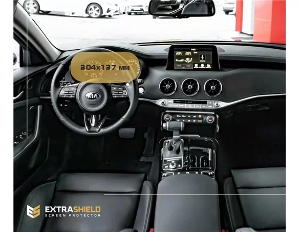 KIA Stinger 2017 - 2021 Digital Speedometer Supervision 12,3" ExtraShield Screeen Protector - 1 - Interior Dash Trim Kit
