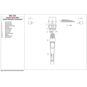 Suzuki Liana Baleno 2002 Full Set, Automatic Gear Interior BD Dash Trim Kit 2
