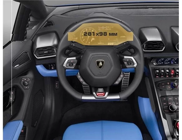 Lamborghini Huracan 2014 - Present Digital Speedometer ExtraShield Screeen Protector - 1 - Interior Dash Trim Kit