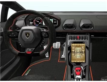 Lamborghini Huracan 2014 - Present Multimedia + Climate-Control 8,4" ExtraShield Screeen Protector - 1 - Interior Dash Trim Kit