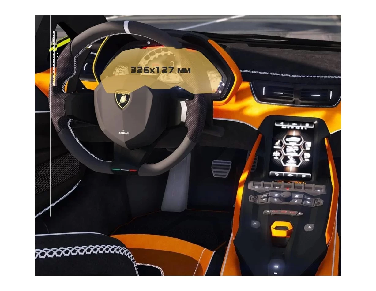 Lamborghini Sian 2019 - Present Digital Speedometer ExtraShield Screeen Protector - 1 - Interior Dash Trim Kit