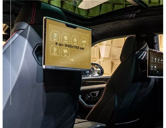 Lamborghini Urus 2017 - Present Passenger monitors (2pcs,) 12,5" ExtraShield Screeen Protector - 1 - Interior Dash Trim Kit
