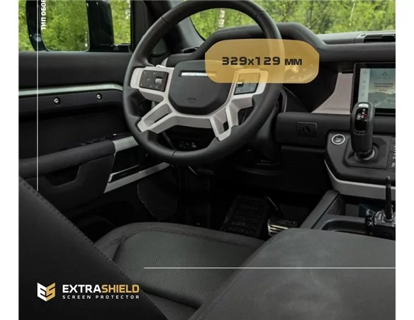 Land Rover Defender (90-110) 2019 - Present Digital Speedometer 12,3" ExtraShield Screeen Protector - 1 - Interior Dash Trim Kit