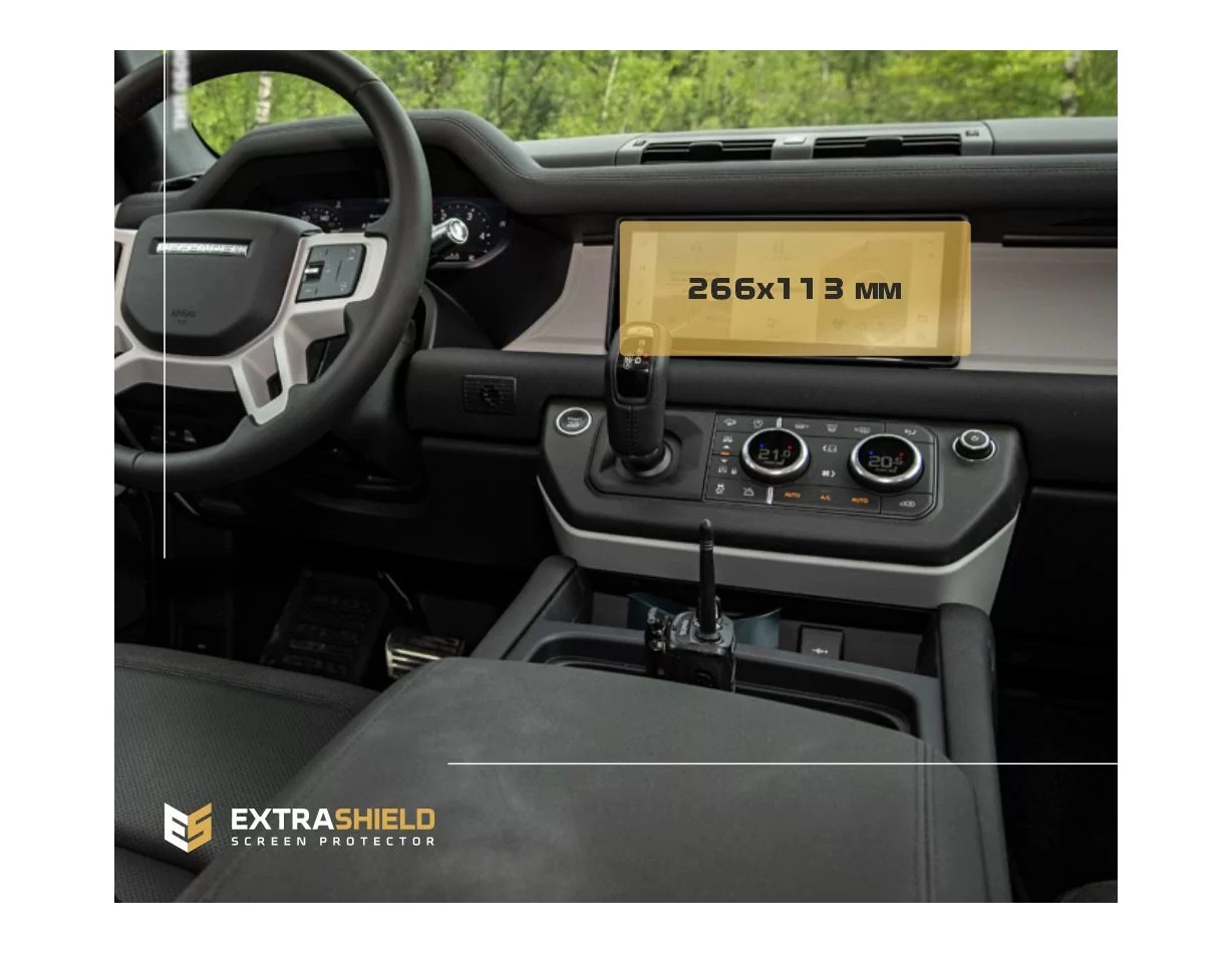Land Rover Defender (90-110) 2019 - Present Multimedia 10" ExtraShield Screeen Protector - 1 - Interior Dash Trim Kit