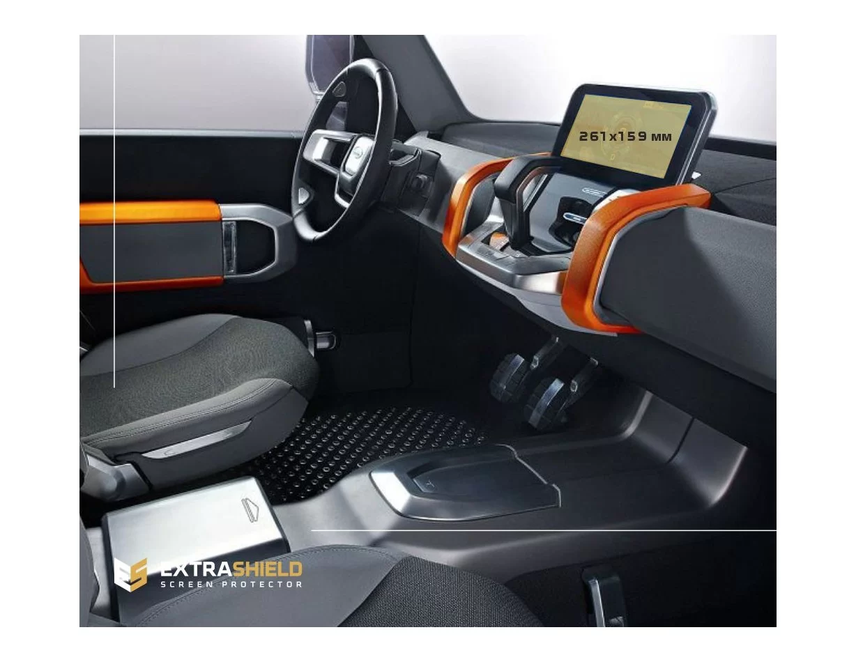 Land Rover Defender (90-110) 2019 - Present Multimedia Touch Pro 10" ExtraShield Screeen Protector - 1 - Interior Dash Trim Kit