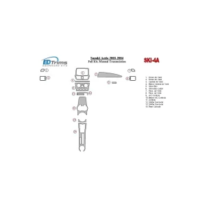 Suzuki Aerio 2003-2004 Full Set, Manual Gear Box Interior BD Dash Trim Kit
