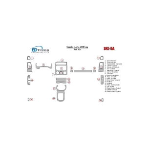 Suzuki Aerio 2005-UP Full Set Interior BD Dash Trim Kit 2