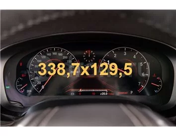 BMW 6 Series (G32) 2017 - 2020 Digital Speedometer (left button) 12,3" ExtraShield Screeen Protector - 1 - Interior Dash Trim Ki