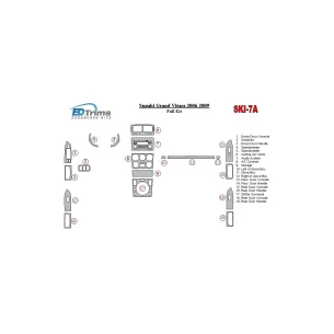 Suzuki Grand Vitara 2006-2009 Full Set Interior BD Dash Trim Kit 2